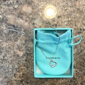 Tiffany & Co Open Heart Pendant Necklace